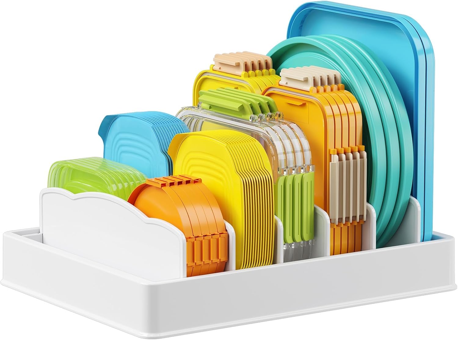 White Kitchen Lid Organizer