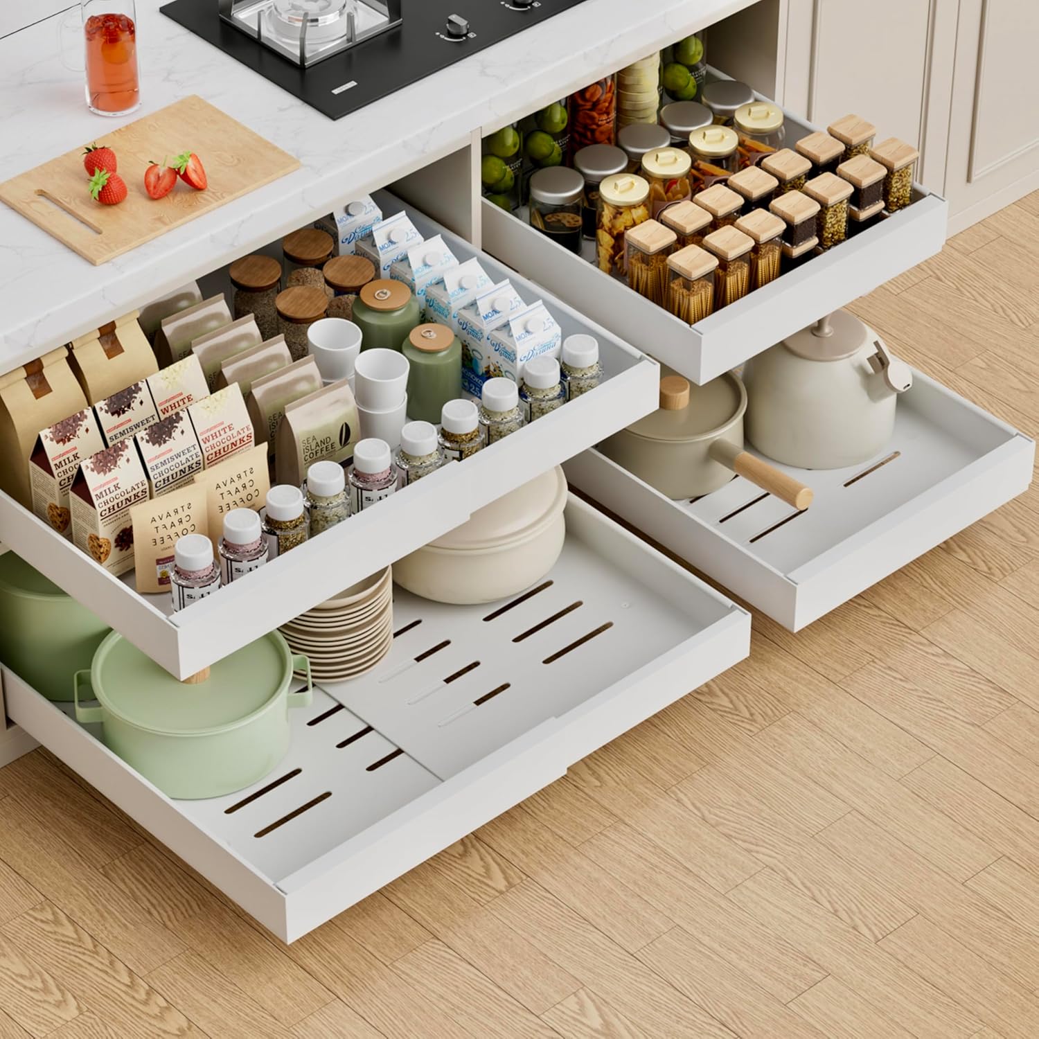 White Expandable Under-counter Organizer